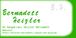 bernadett heizler business card